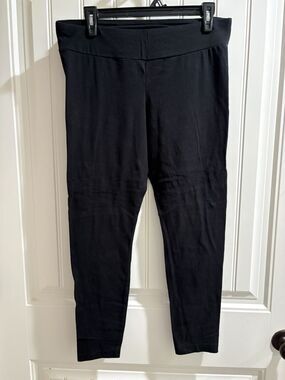 Time and Tru Women's Black High Rise Fitted Leggings Size L (12-14)